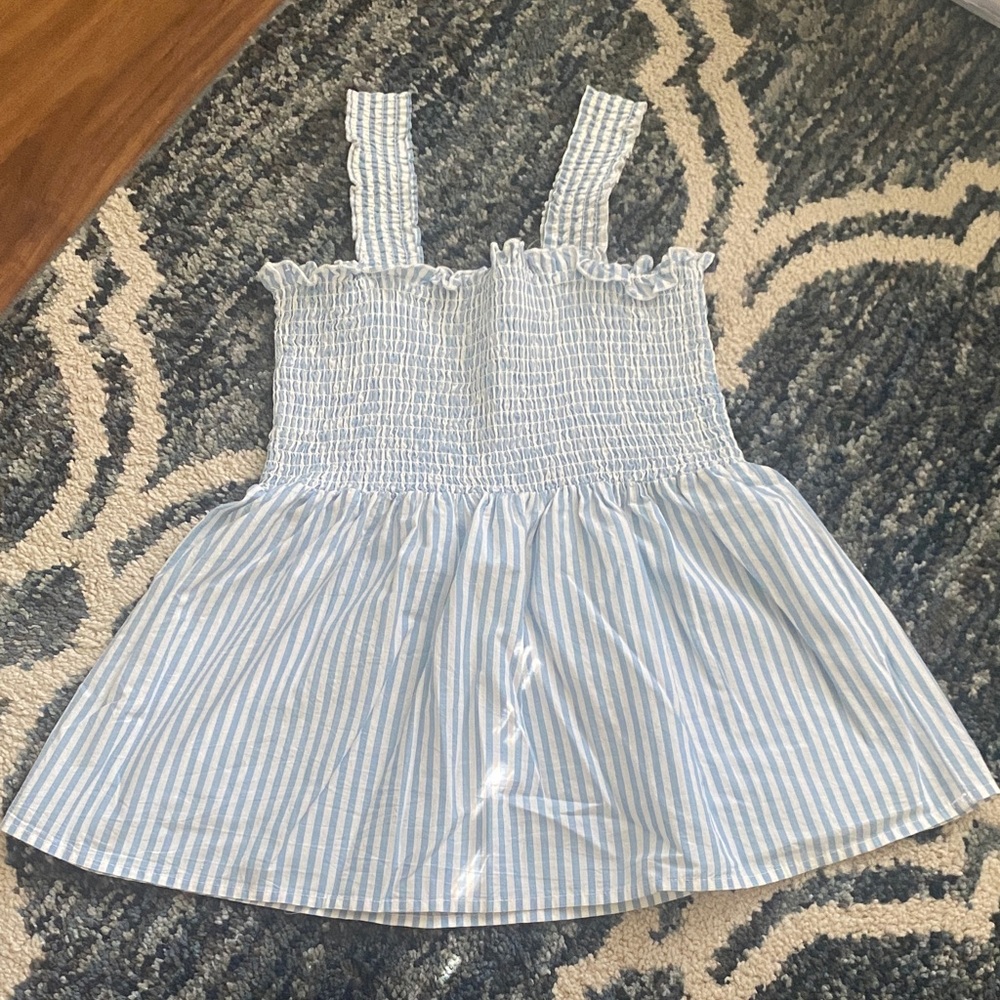 Stripe smocked top